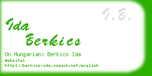 ida berkics business card